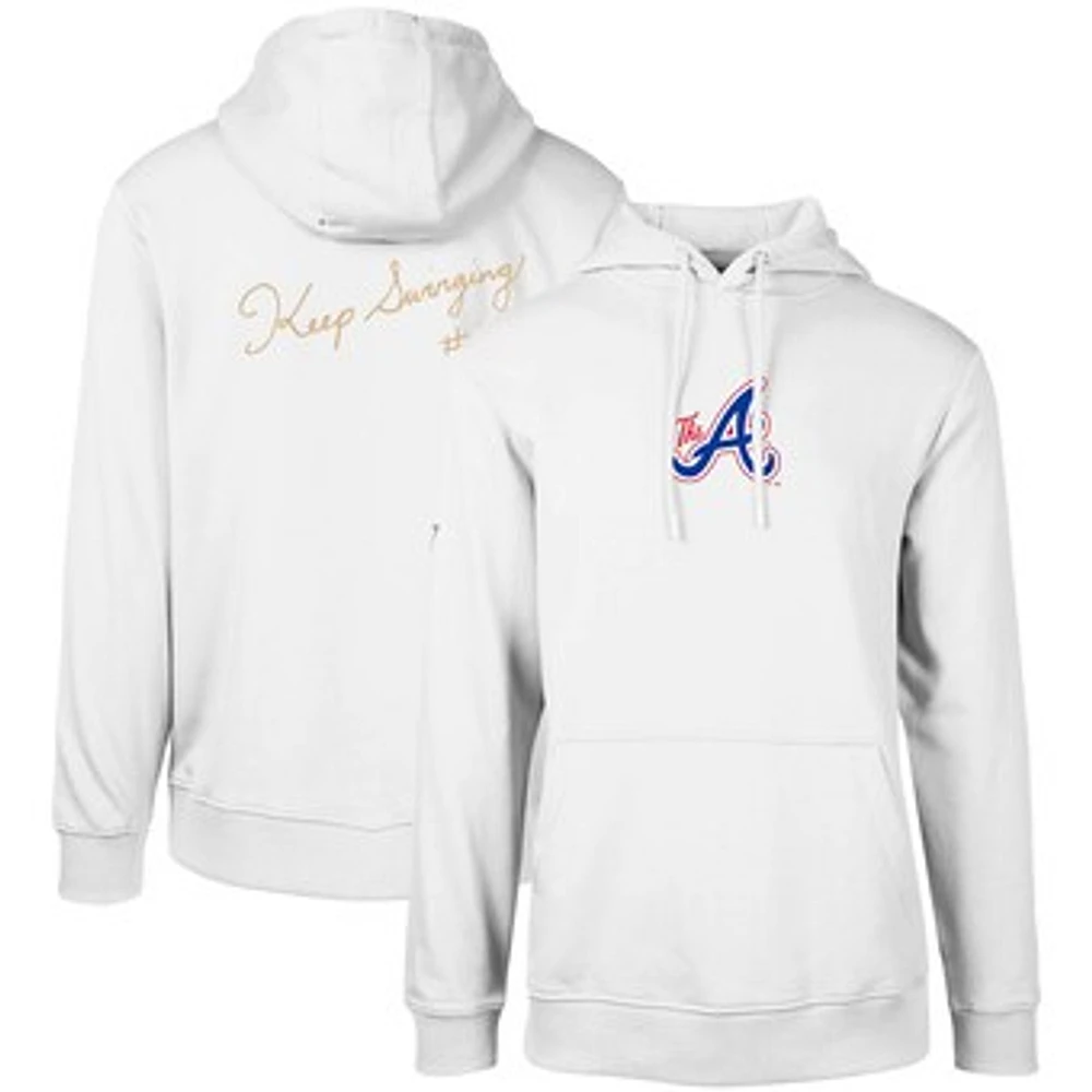 Men's Levelwear White Atlanta Braves City Connect Podium Core 2.0 Pullover Hoodie