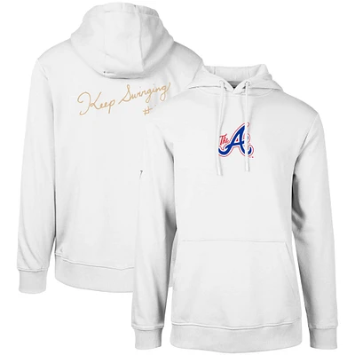 Men's Levelwear White Atlanta Braves City Connect Podium Core 2.0 Pullover Hoodie
