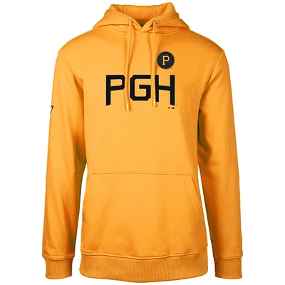 Men's Levelwear Gold Pittsburgh Pirates City Connect Podium Core Logo Pullover Hoodie