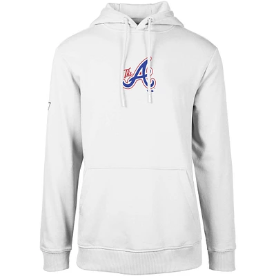Men's Levelwear White Atlanta Braves City Connect Podium Core Logo Pullover Hoodie