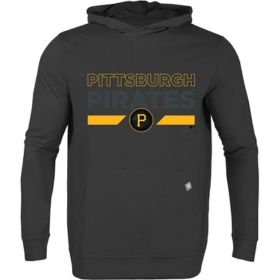 Men's Levelwear Black Pittsburgh Pirates City Connect Relay No Hitter Pullover Hoodie