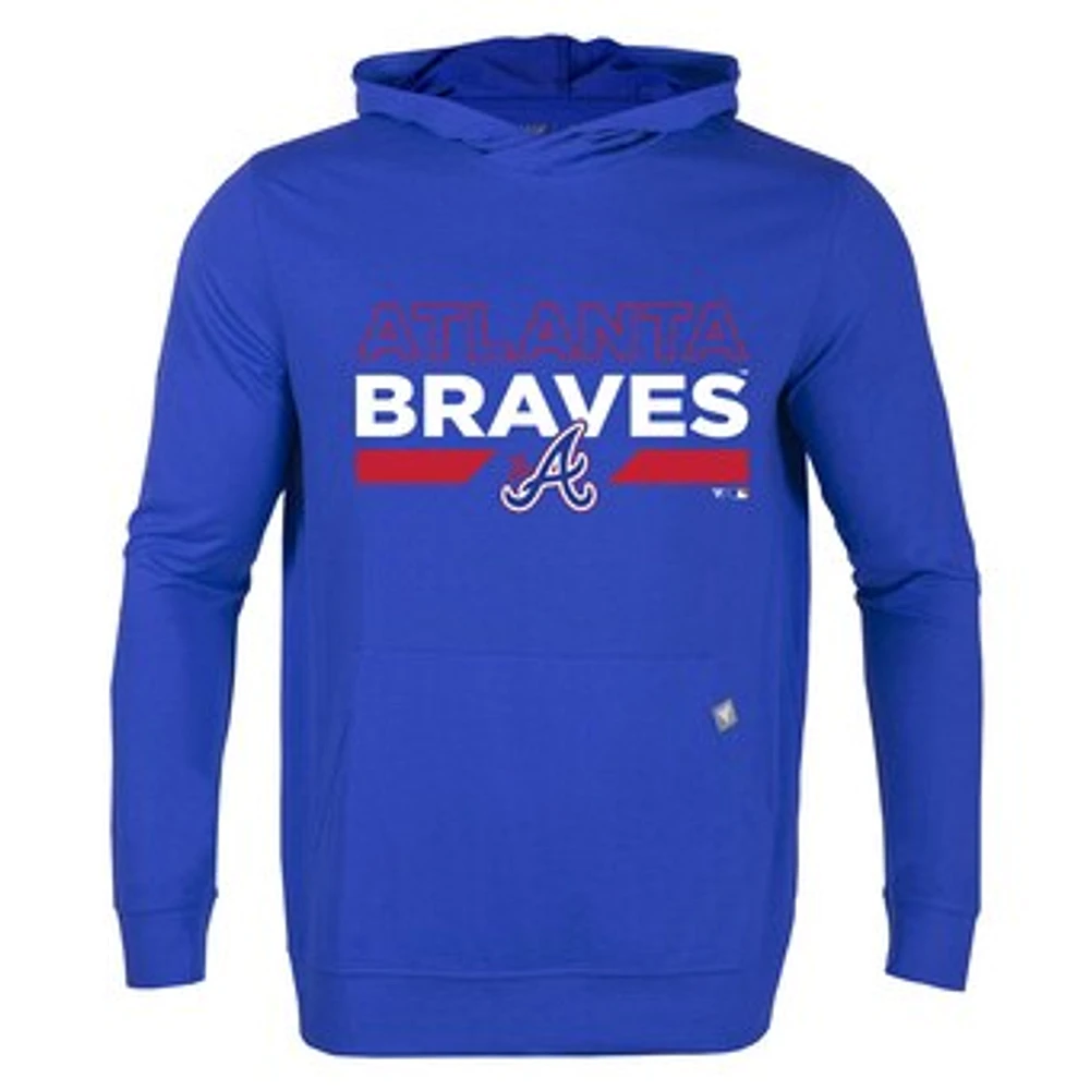 Men's Levelwear Royal Atlanta Braves City Connect Relay No Hitter Pullover Hoodie