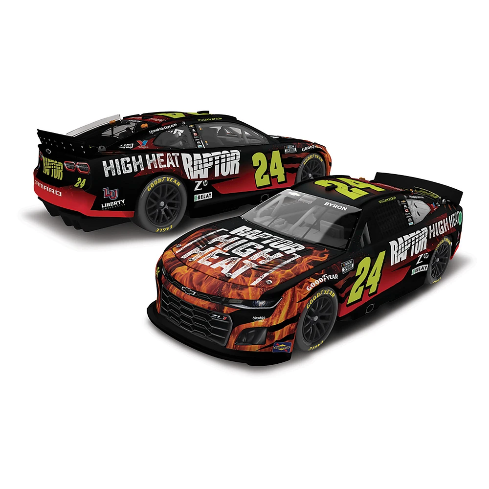 Action Racing William Byron 2024 #24 Raptor High Heat 1:24 Regular Paint Die-Cast Chevrolet Camaro