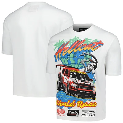 Unisex Reason White Dodge Hellcat Racing Graphic Box T-Shirt