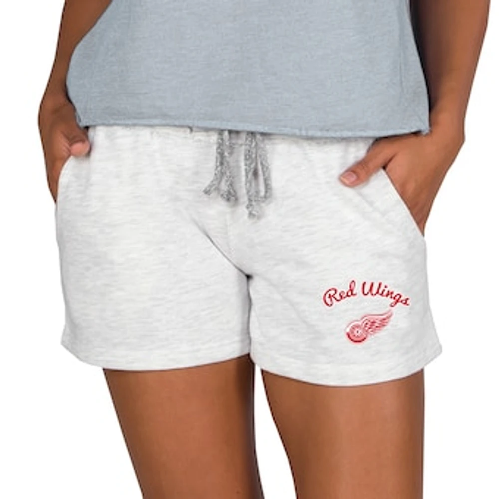 Women's Concepts Sport Oatmeal Detroit Red Wings Mainstream Terry Lounge Shorts