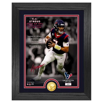 Highland Mint CJ Stroud Houston Texans 13" x 16" 2023 NFL Rookie of the Year Bronze Coin Photo Mint