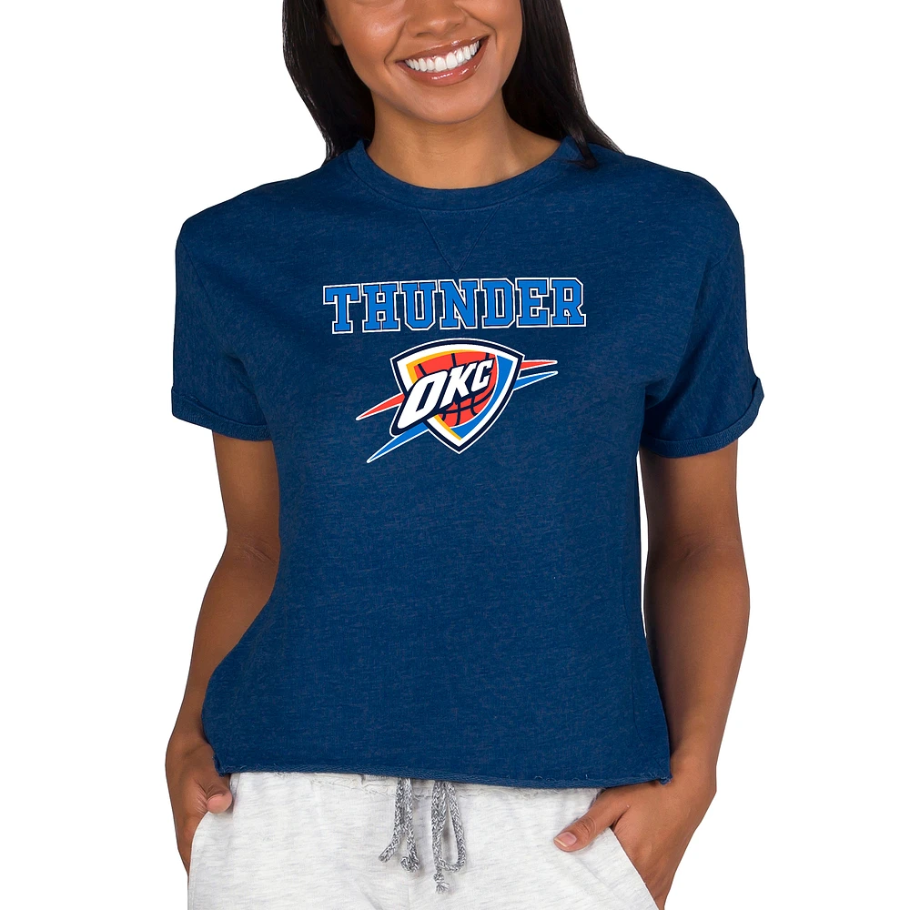 Concepts Sport Navy Oklahoma City Thunder NBA Women's Mainstream Terry SS Top