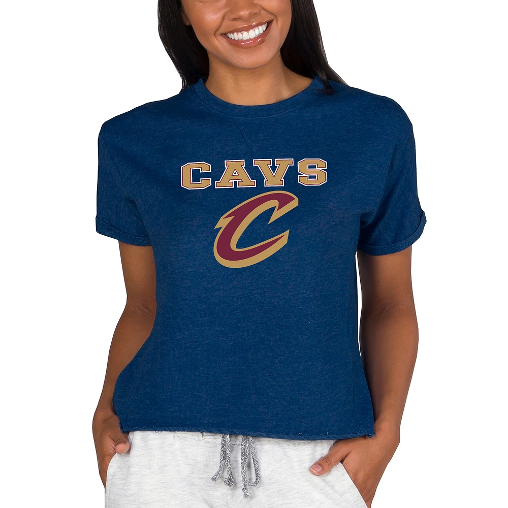 Concepts Sport Navy Cleveland Cavaliers NBA Women's Mainstream Terry SS Top