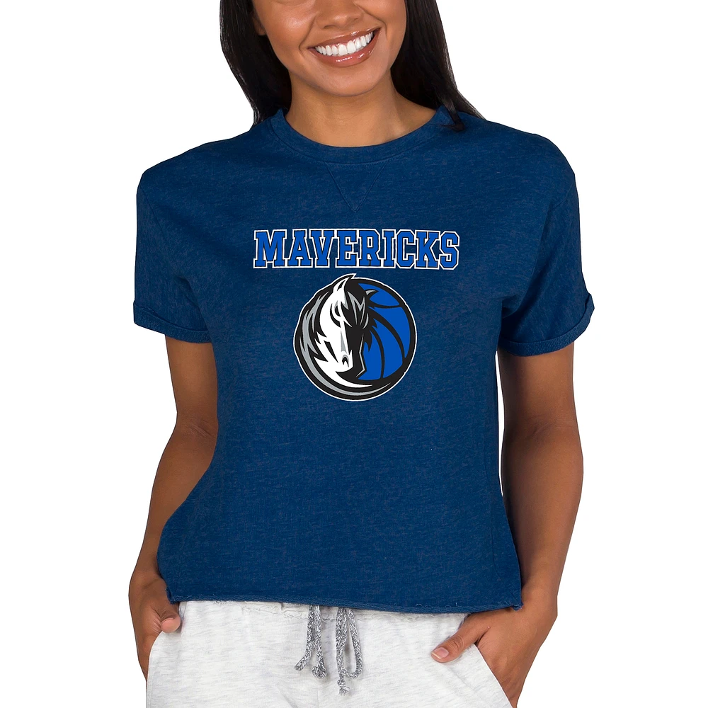Concepts Sport Navy Dallas Mavericks NBA Women's Mainstream Terry SS Top
