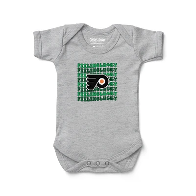 Infant Chad & Jake Heather Gray Philadelphia Flyers Feeling Lucky Bodysuit
