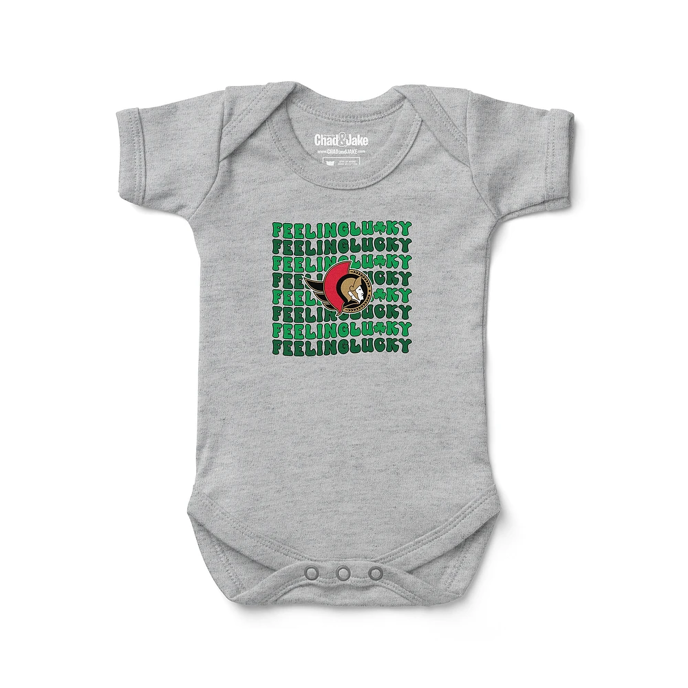 Newborn Chad & Jake Heather Gray Ottawa Senators Feeling Lucky Bodysuit