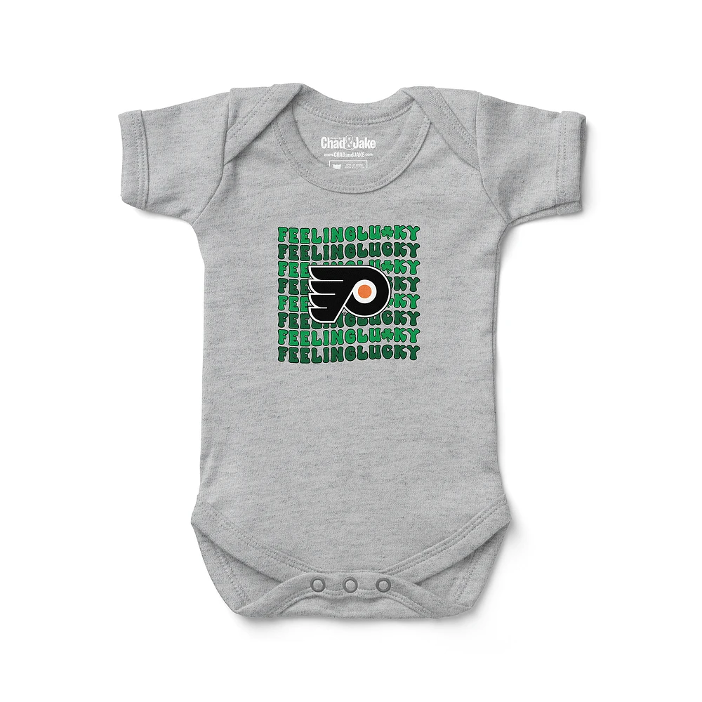 Newborn Chad & Jake Heather Gray Philadelphia Flyers Feeling Lucky Bodysuit