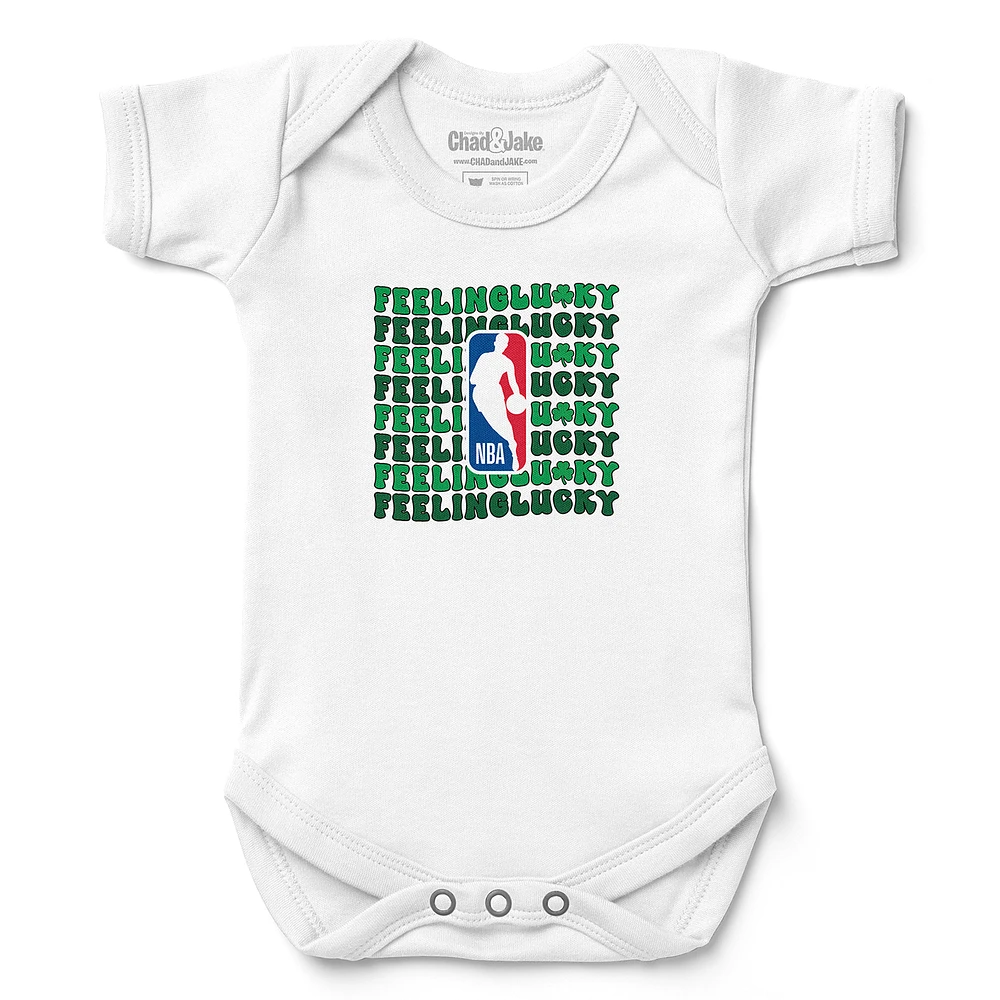 Newborn & Infant Chad Jake White NBA St. Patrick's Day Feeling Lucky Bodysuit