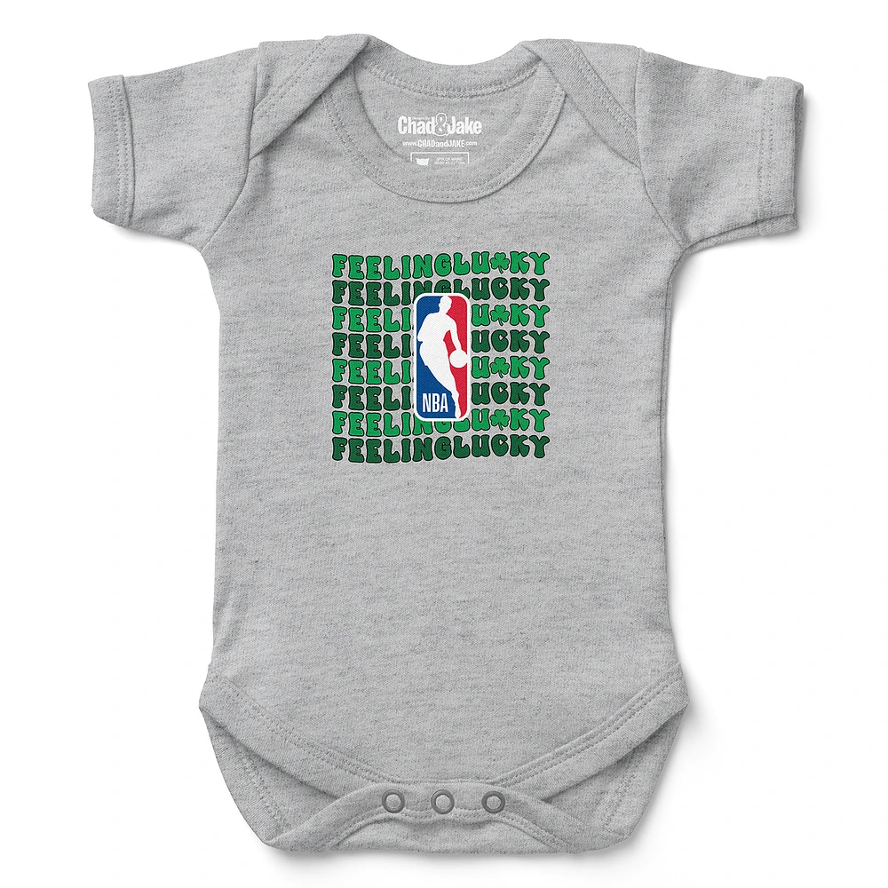Newborn & Infant Chad Jake Heather Gray NBA St. Patrick's Day Feeling Lucky Bodysuit