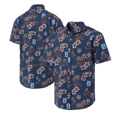 Men's Reyn Spooner Navy Detroit Tigers Kekai Button-Down Shirt