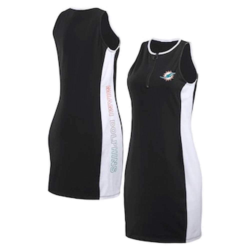 Women's WEAR by Erin Andrews Black Miami Dolphins Bodyframing Tank Dress