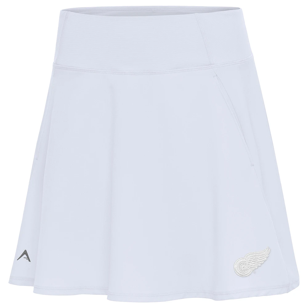 Women's Antigua White Detroit Red Wings Logo Chip Skort