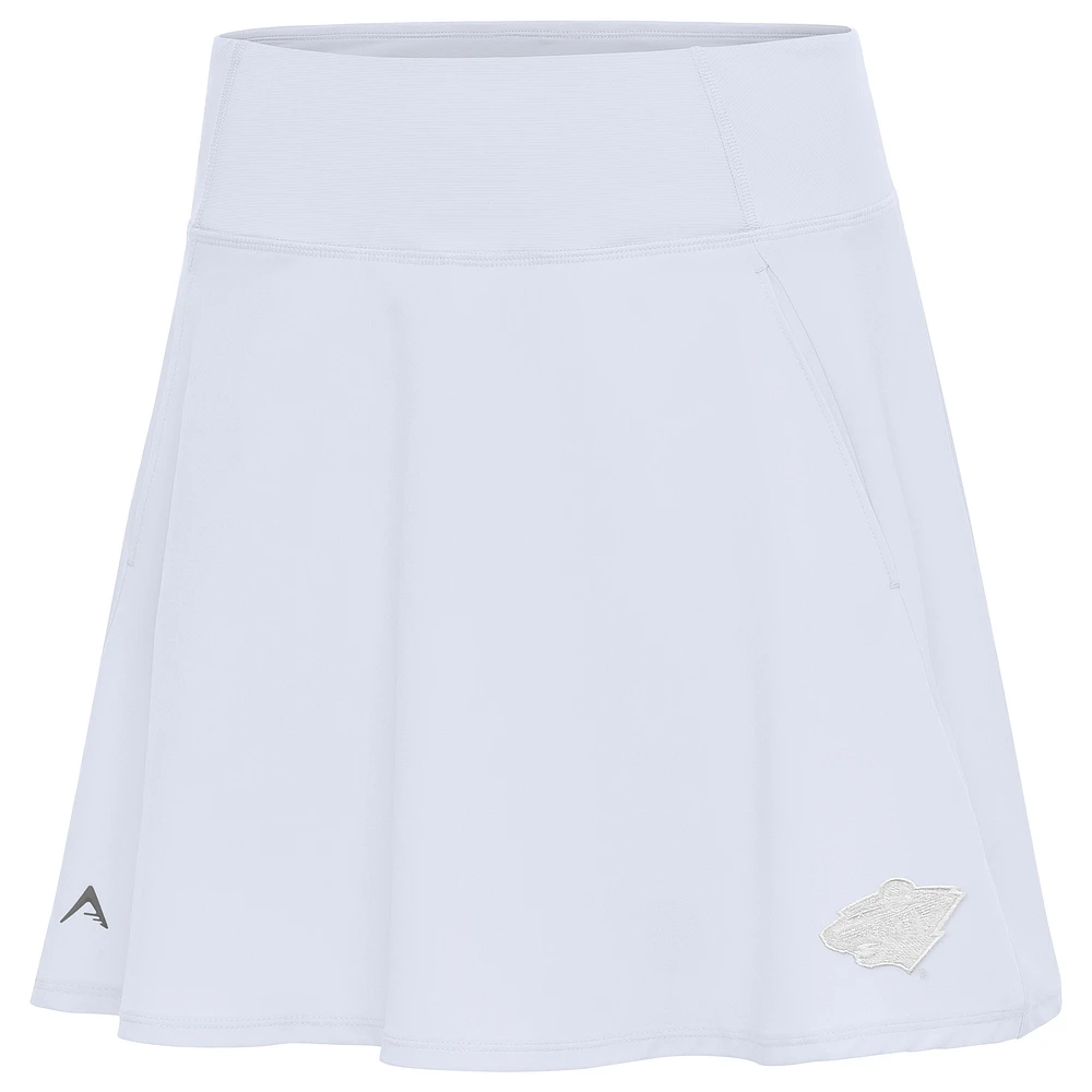 Women's Antigua White Minnesota Wild Logo Chip Skort