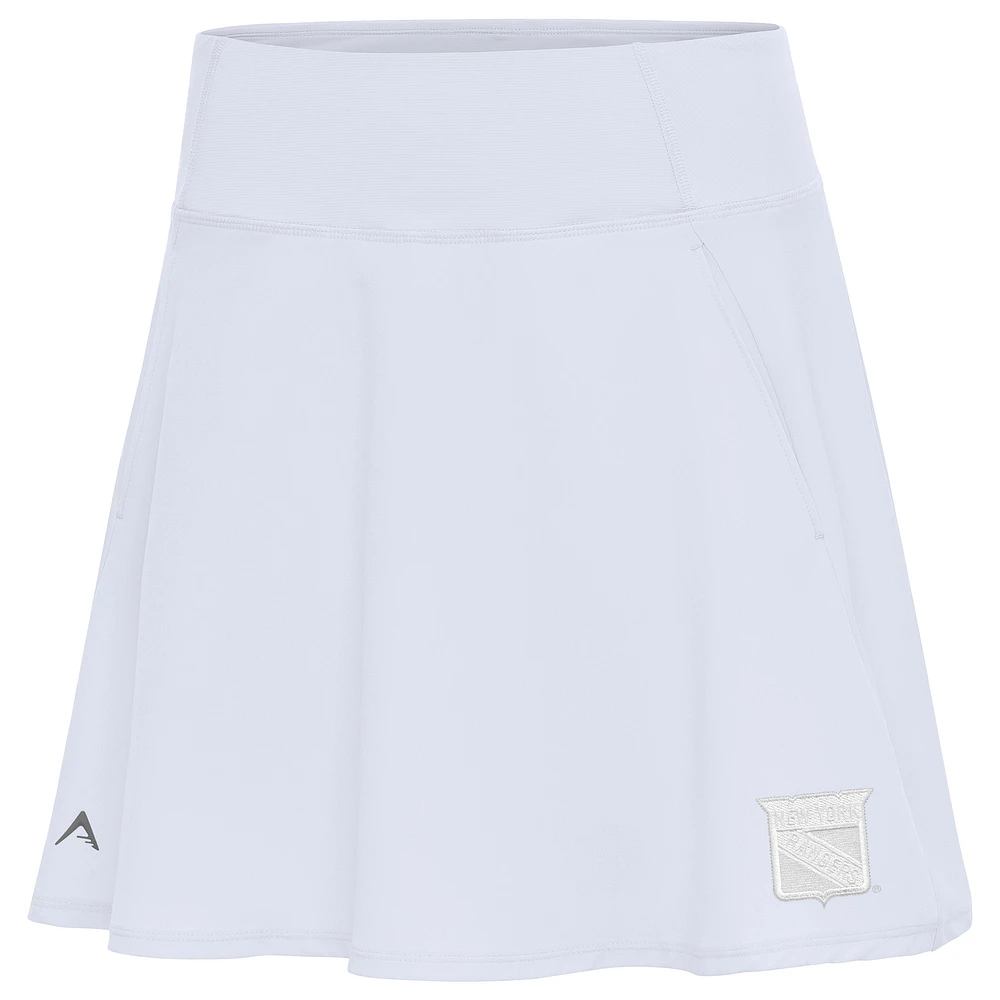 Women's Antigua White New York Rangers Logo Chip Skort