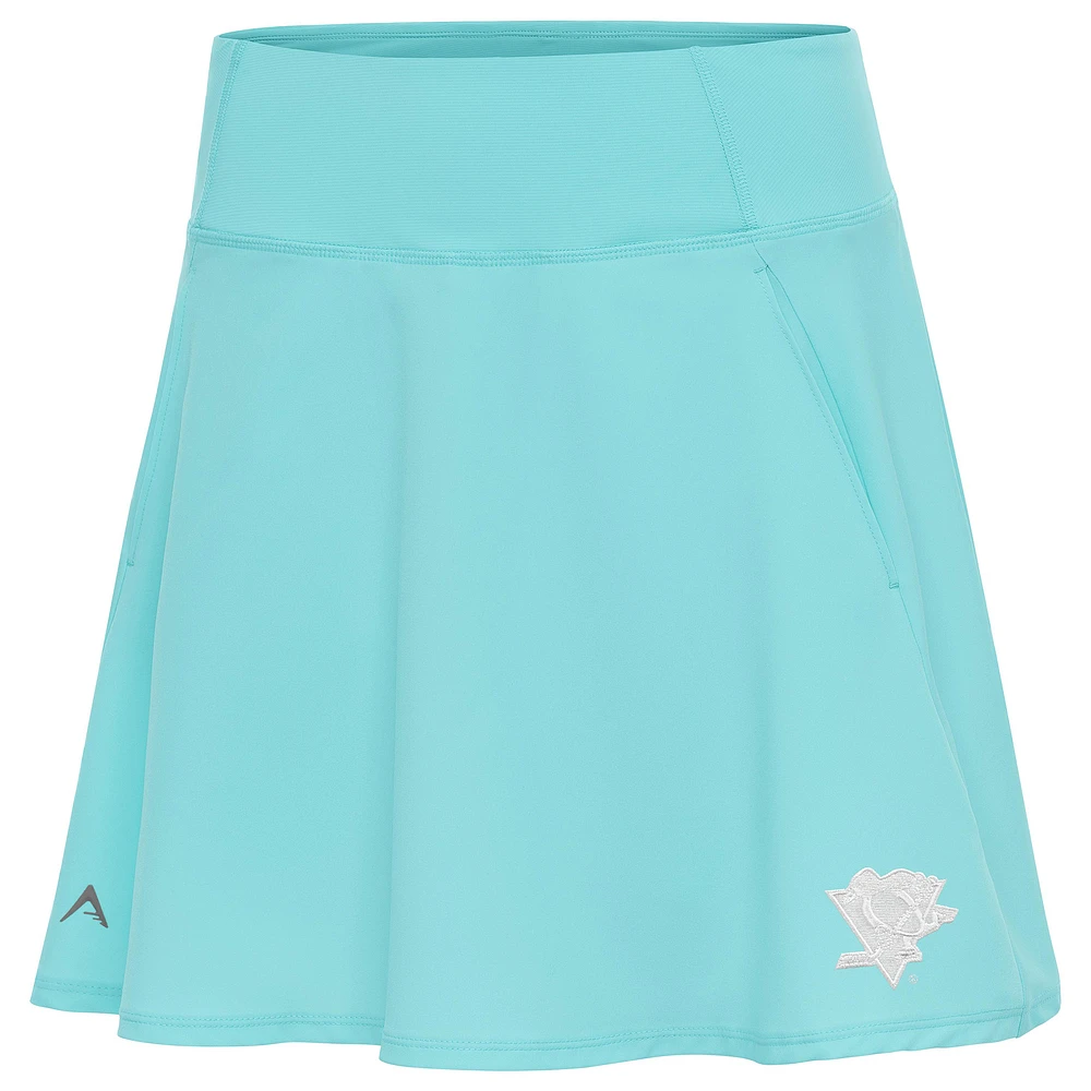 Women's Antigua Powder Blue Pittsburgh Penguins White Logo Chip Skort