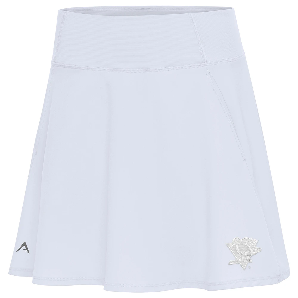 Women's Antigua White Pittsburgh Penguins Logo Chip Skort