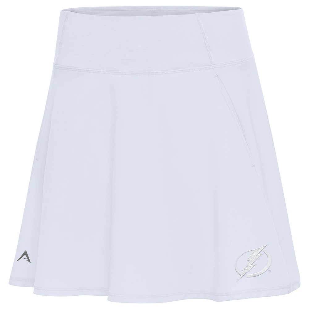 Women's Antigua White Tampa Bay Lightning Logo Chip Skort