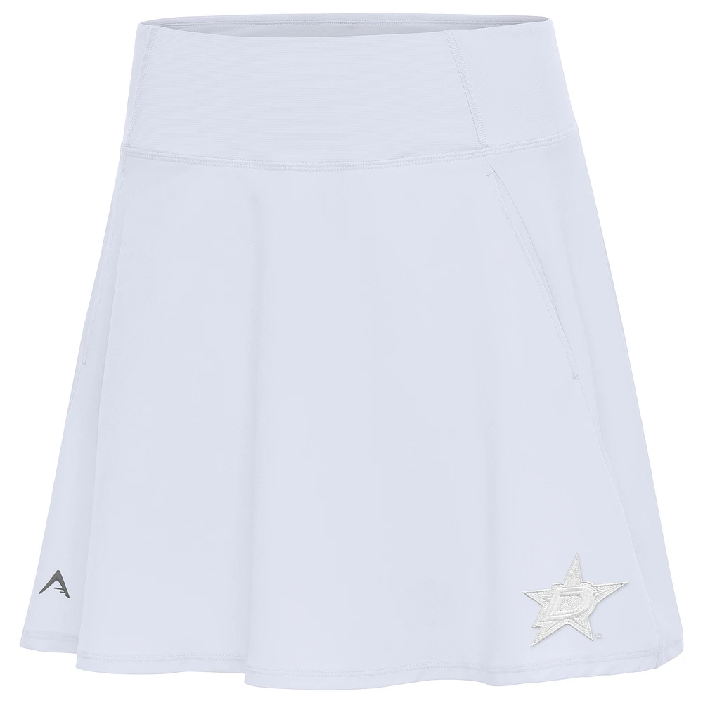 Women's Antigua White Dallas Stars Logo Chip Skort