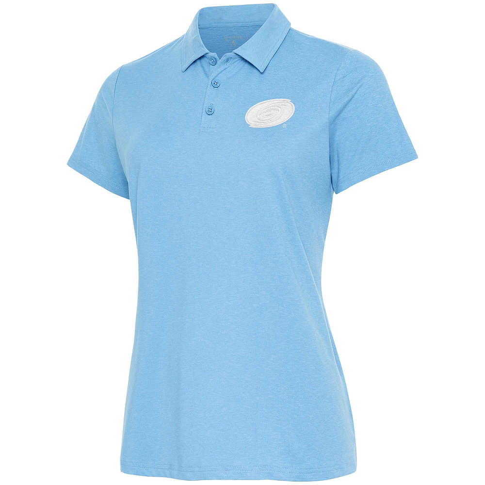 Women's Antigua Light Blue Carolina Hurricanes White Logo Matter Polo