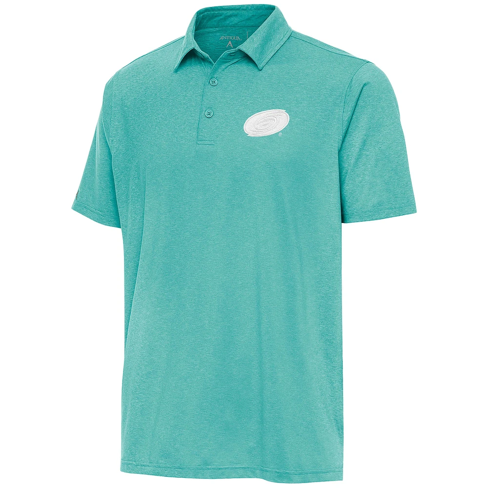 Men's Antigua Mint Carolina Hurricanes White Logo Par 3 Polo