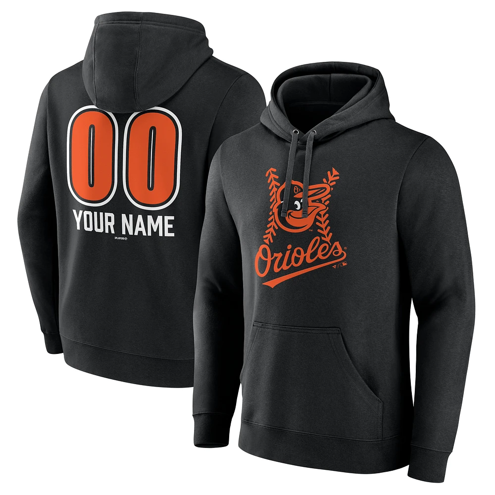 Men's Baltimore Orioles Personalized Name & Number Fastball Pullover Hoodie