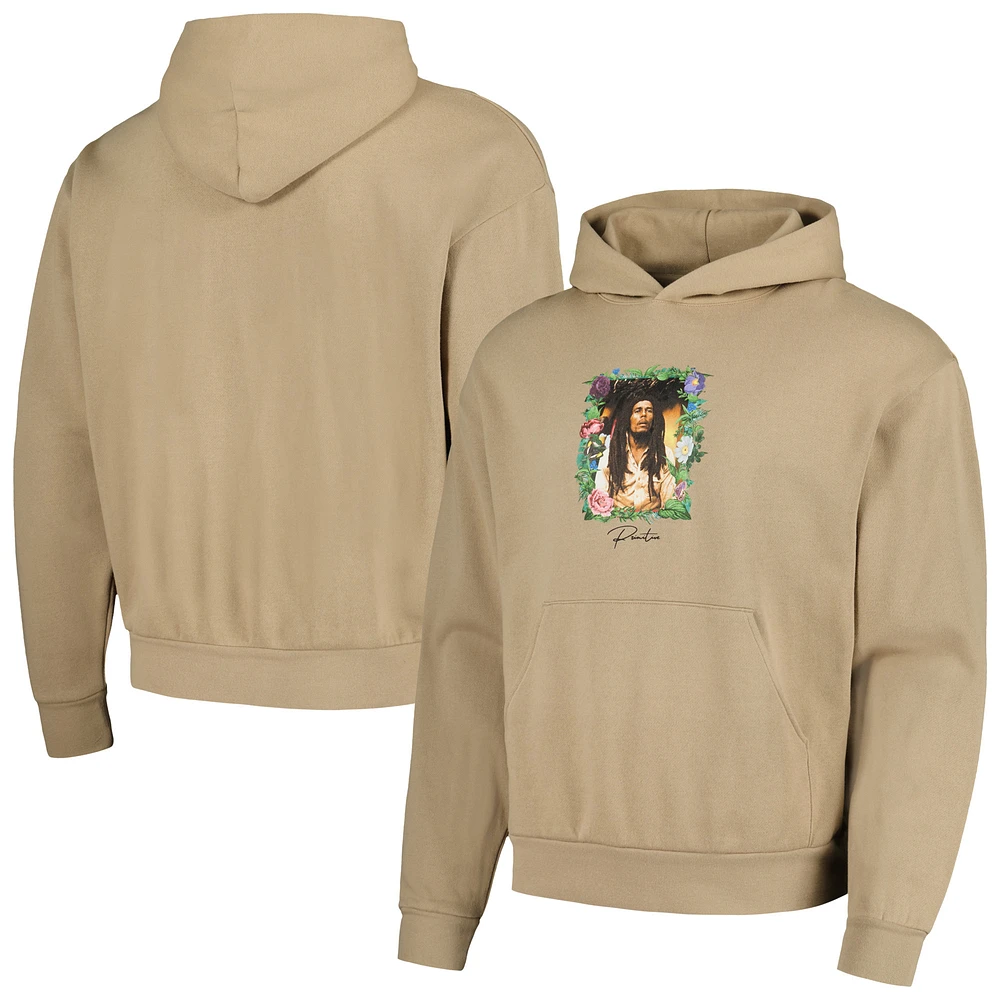 Unisex Primitive Apparel Tan Bob Marley Everlasting Pullover Hoodie