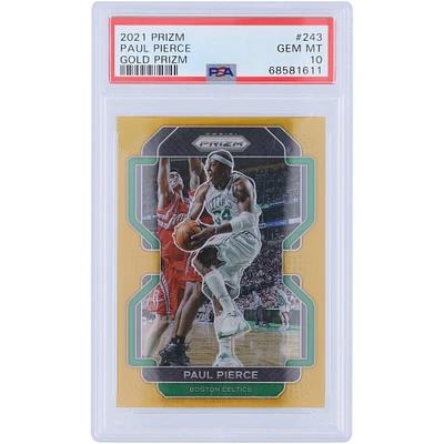 Paul Pierce Boston Celtics 2021-22 Panini Prizm Gold Prizm #243 #2/10 PSA Authenticated 10 Card