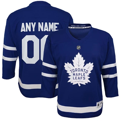 Youth Blue Toronto Maple Leafs Home Replica Custom Jersey
