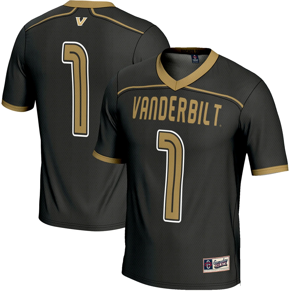 Youth GameDay Greats #1 Black Vanderbilt Commodores Lightweight Men's Lacrosse Jersey
