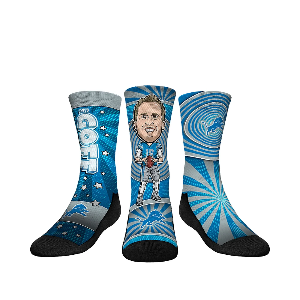 Youth Rock Em Socks Jared Goff Detroit Lions Three-Pack Bobblehead Crew Set