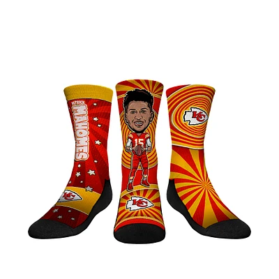 Youth Rock Em Socks Patrick Mahomes Kansas City Chiefs Three-Pack Bobblehead Crew Set