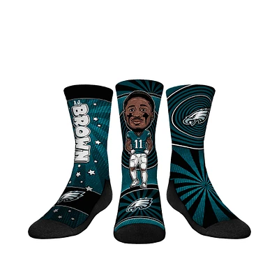 Youth Rock Em Socks A.J. Brown Philadelphia Eagles Three-Pack Bobblehead Crew Set