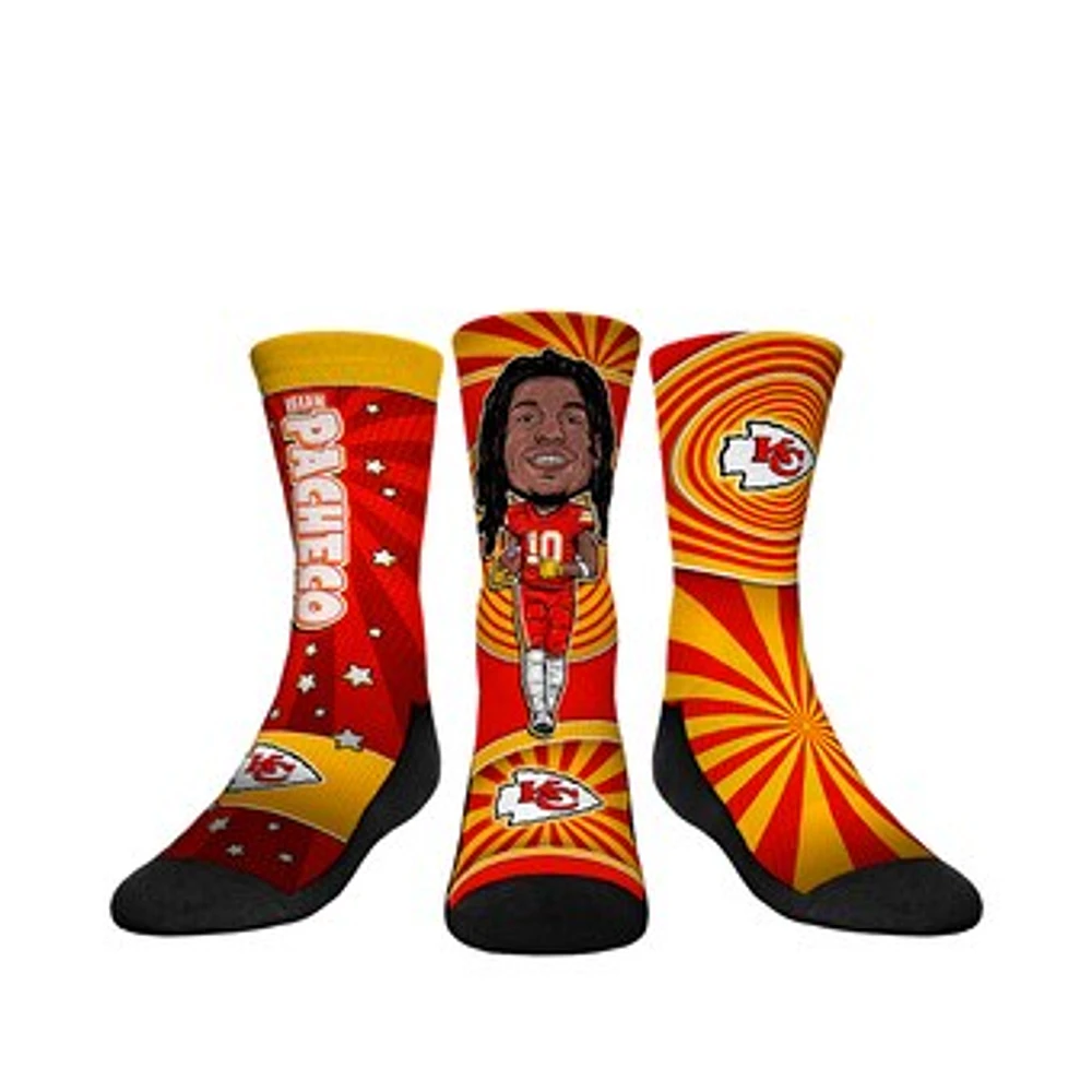 Youth Rock Em Socks Isiah Pacheco Kansas City Chiefs Three-Pack Bobblehead Crew Set