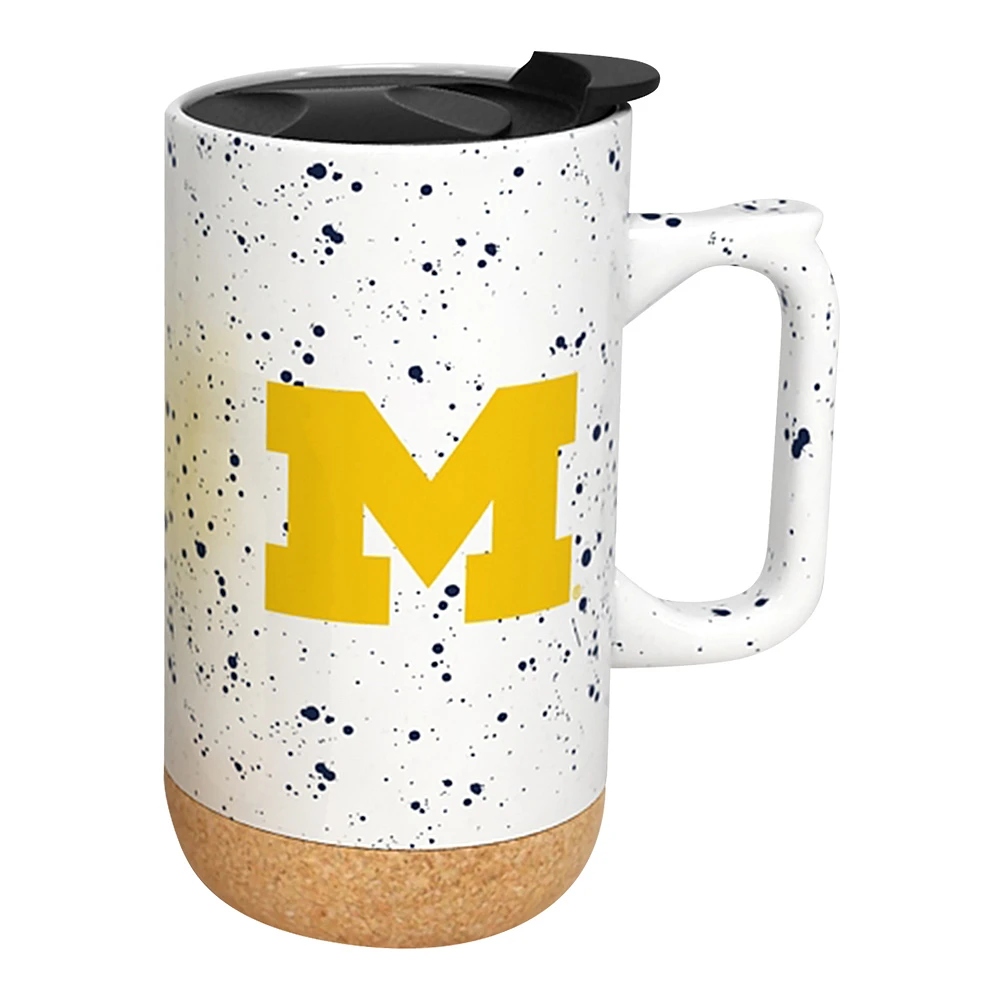 Michigan Wolverines 18oz. Speckle Cork Mug