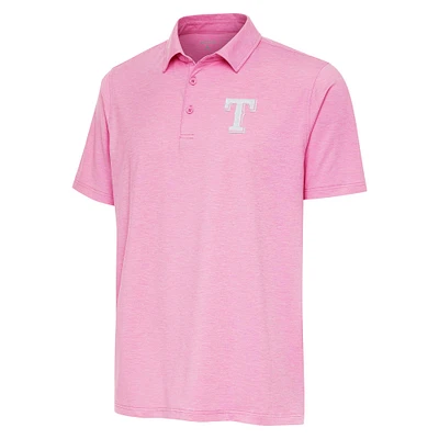 Men's Antigua Pink Texas Rangers Par 3 Polo