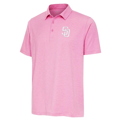 Men's Antigua Pink San Diego Padres Par 3 Polo