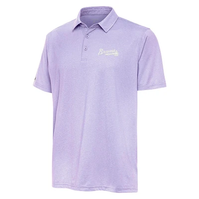 Men's Antigua Lavender Atlanta Braves Par 3 Polo