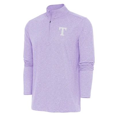 Men's Antigua Lavender Texas Rangers Hunk Quarter-Zip Top