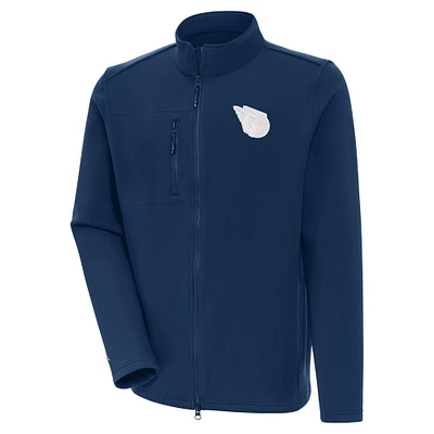 Men's Antigua Navy Cleveland Guardians Objection Full-Zip Jacket