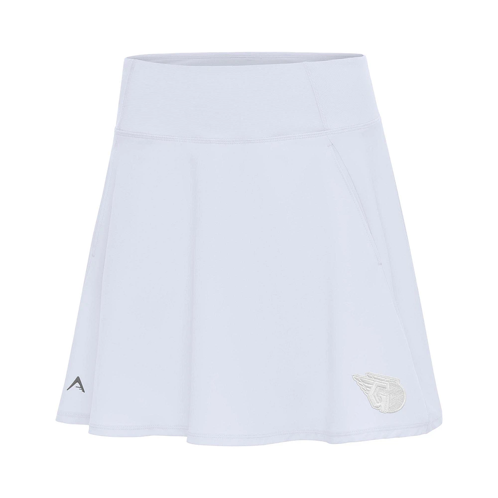Women's Antigua White Cleveland Guardians Chip Skort