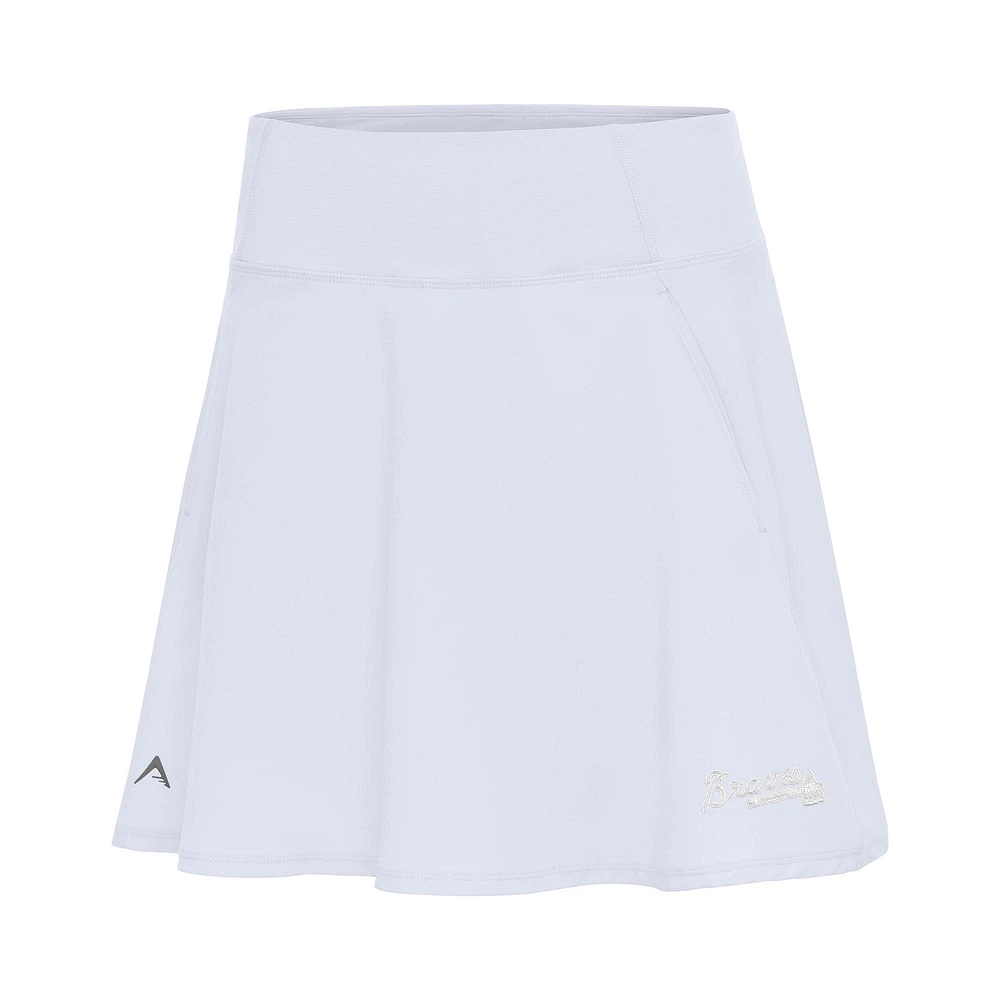 Women's Antigua White Atlanta Braves Chip Skort