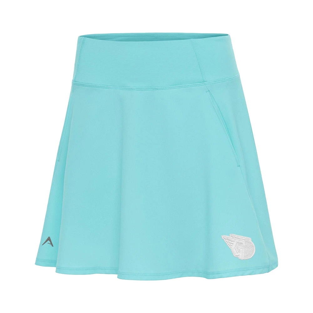 Women's Antigua Powder Blue Cleveland Guardians Chip Skort