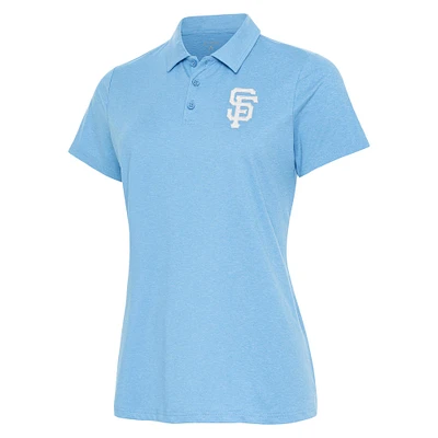 Women's Antigua Light Blue San Francisco Giants Matter Polo