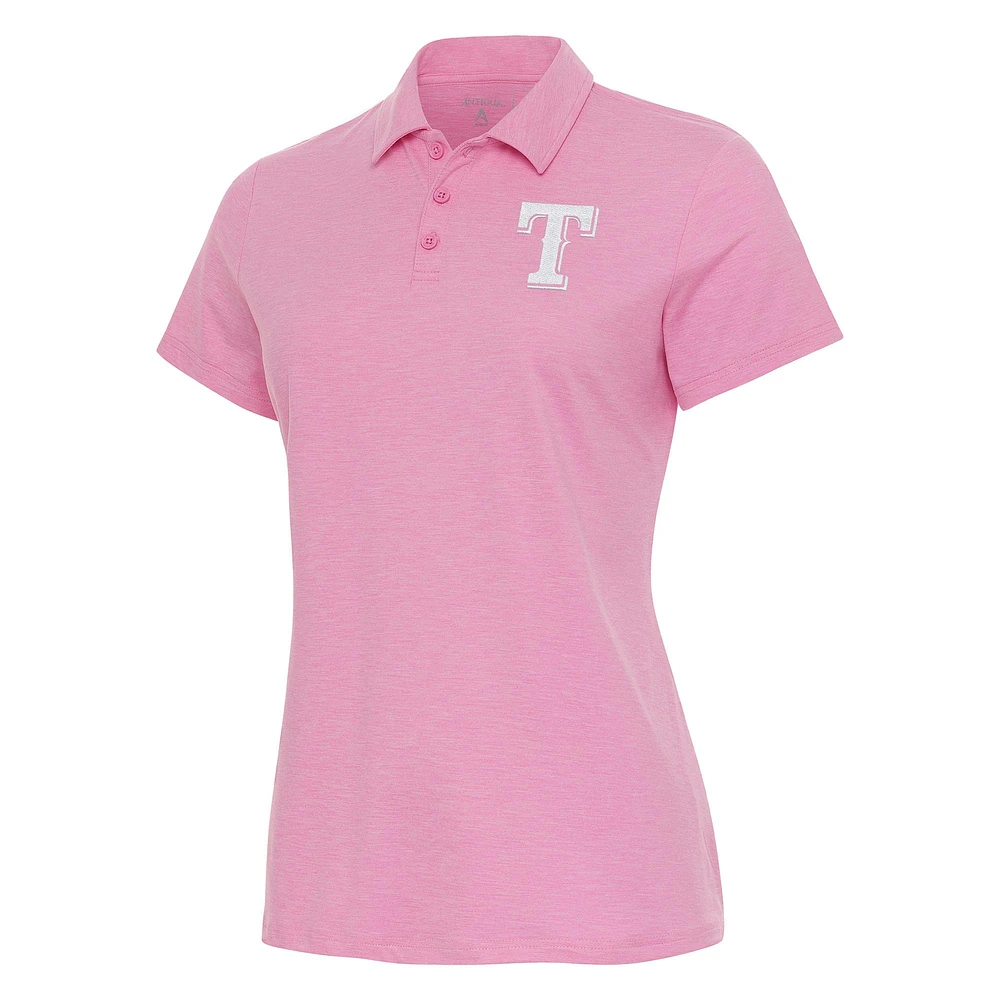 Women's Antigua Pink Texas Rangers Matter Polo