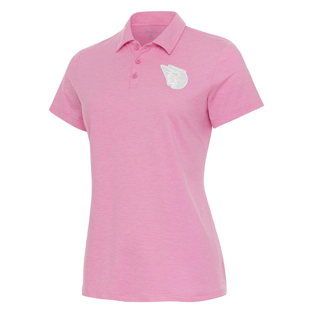 Women's Antigua Pink Cleveland Guardians Matter Polo